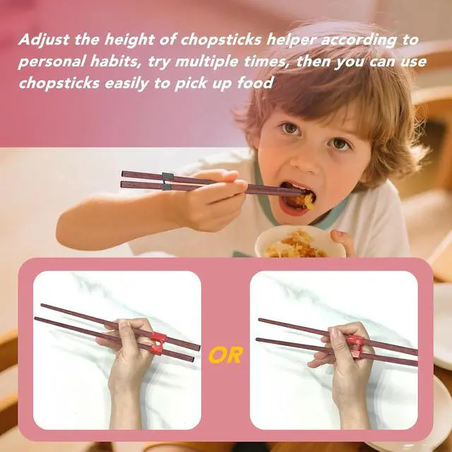 Alt view image 4 of 6 - EAEDMY 7 Pairs Training Kid Adult Chopsticks and Trainers for Beginners, Japanese Wooden Beginners Training Chopsticks Helpers Set, Reusable, Dishwasher Safe, L8.86Inch (3.Rosewood)