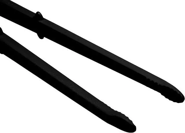 Alt view image 4 of 5 - Chip Tong 7.3" Mini Snack Tong Black Plastic Body Serrated Tips