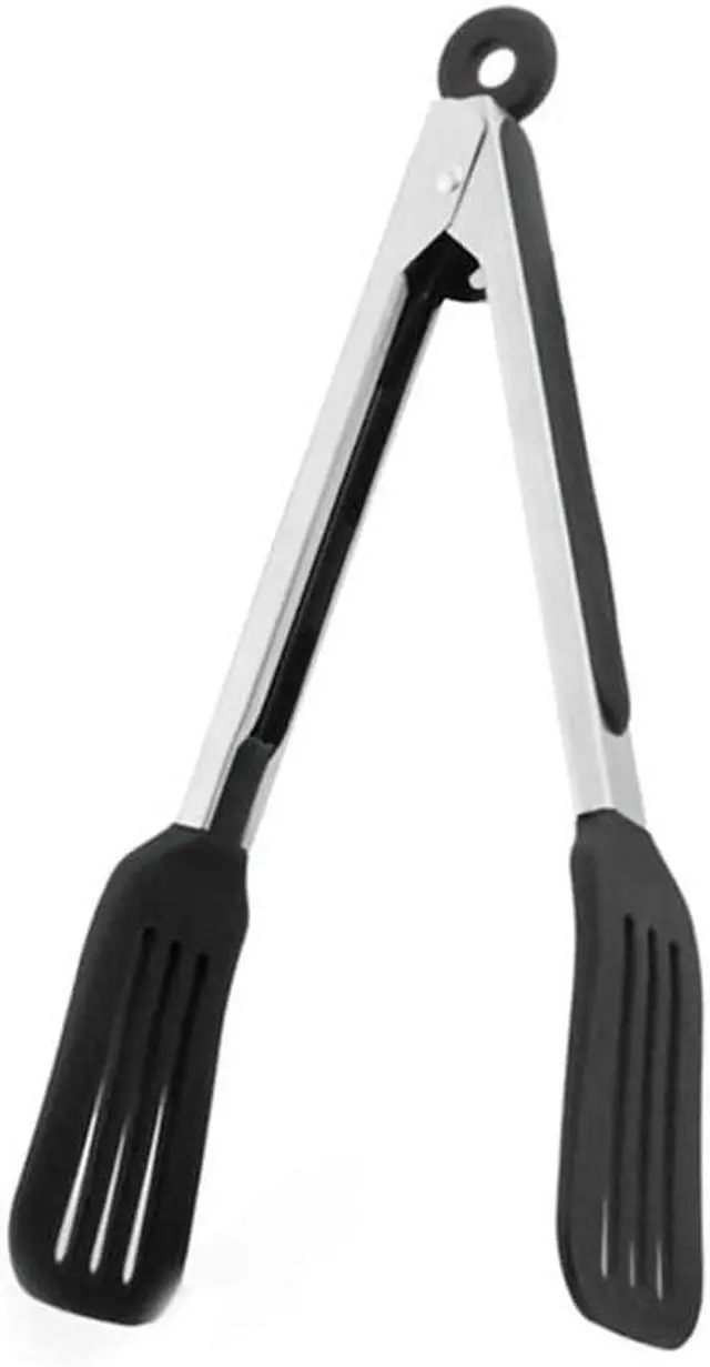 Alt view image 7 of 7 - Cooking Tong 9 inches Stainless Steel Kitchen Silicone Serving Tong