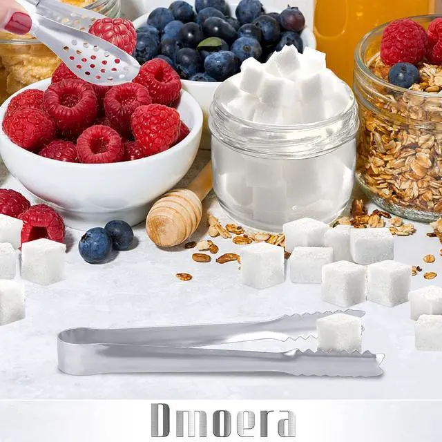 Alt view image 4 of 7 - 12 Pack Premium Small Serving Tongs, Dmoera Mini Stainless Steel Appetizer Tongs, 5Inch,5.2Inch(12.7cm)
