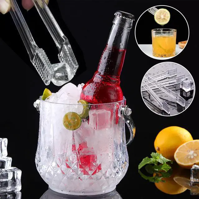 Alt view image 4 of 7 - 6 Pack Clear Plastic Serving Tongs, 6.3 In Small Serving Utensils Ice Tongs
