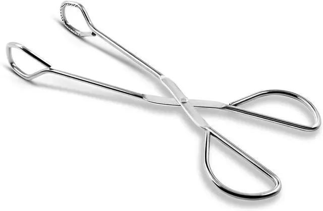 Main image of Hiash 9-Inch Heavy Duty Stainless Steel Kitchen Tongs - Comfortable Ergonomic Grip, Scissor Design, Heat Resistant for BBQ and Cooking