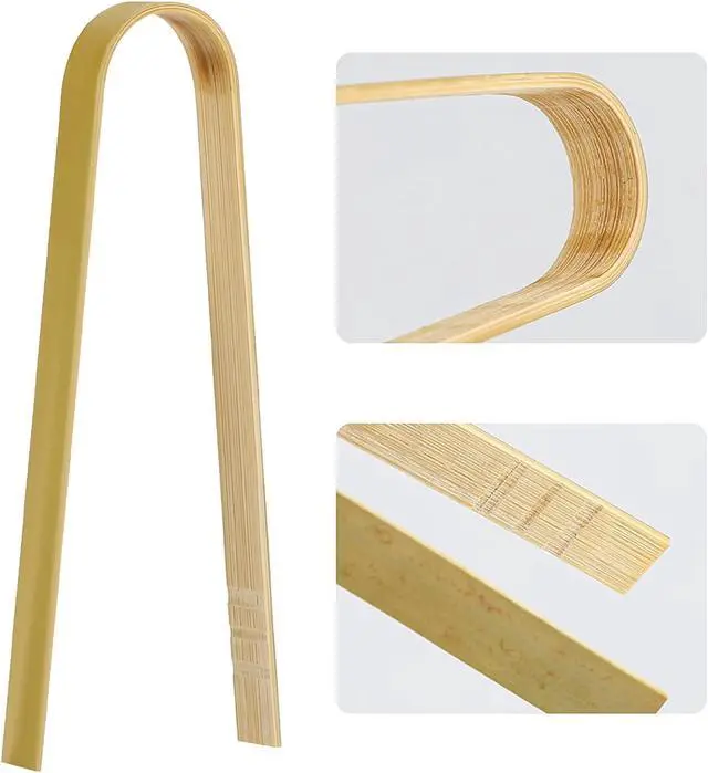 Alt view image 3 of 6 - Luter 20pcs Wooden Mini Tongs