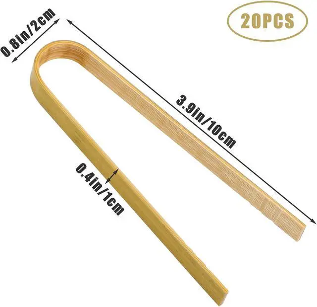 Alt view image 2 of 6 - Luter 20pcs Wooden Mini Tongs