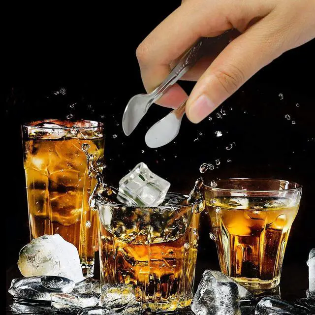 Alt view image 3 of 7 - 3PCS Mini Serving Tongs, 4Inch Rose Stainless Steel Sugar Cube Tongs, Sliver Small Ice Tong for Tea and Coffee Party, Appetizers, Desserts by Sunenlyst (Silver)