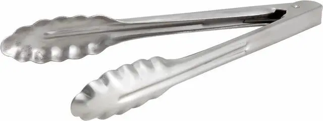 Main image of Winco Coiled Spring Extra Heavyweight Stainless Steel Utility Tong, 9-Inch