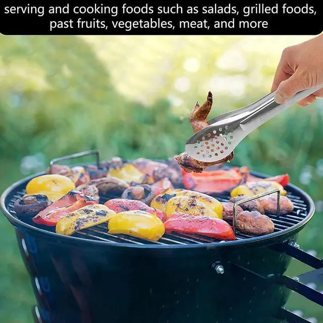 Alt view image 6 of 7 - 6 Pack Buffet Tongs,Stainless Steel Serving Tongs Serving Utensils 7Inch