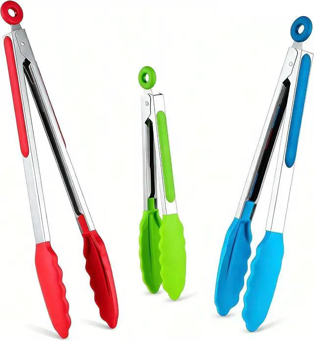 Main image of 7/9/12 Inch Kitchen Tongs Set of 3, Cooking Tongs with Silicone Tips