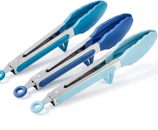 Main image of 9" Kitchen Tongs for Cooking with Silicone Tips, Serving Tong for Salad BBQ