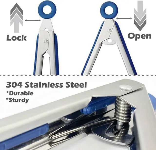 Alt view image 6 of 7 - 9" Kitchen Tongs for Cooking with Silicone Tips, Serving Tong for Salad BBQ