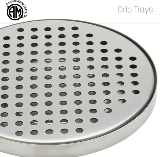 Alt view image 5 of 6 - American Metalcraft DT3 Stainless Steel Drip Tray, Round, 5.5"L x 5.5"W x 0.37"H