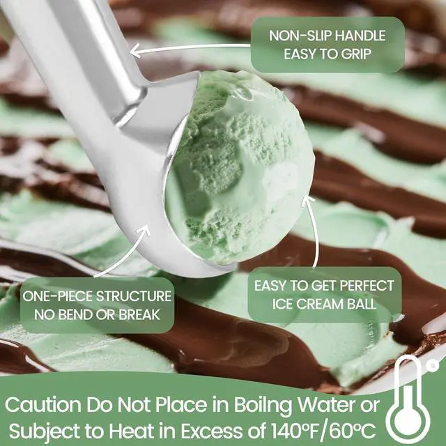 Alt view image 4 of 7 - HANSGO Ice Cream Scoop, Nonstick Anti-Freeze Ice Cream Scooper, 7 Inch