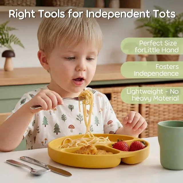 Alt view image 3 of 7 - Lehoo Castle 6-Piece Kids Silverware Set, Stainless Steel Toddler Utensils