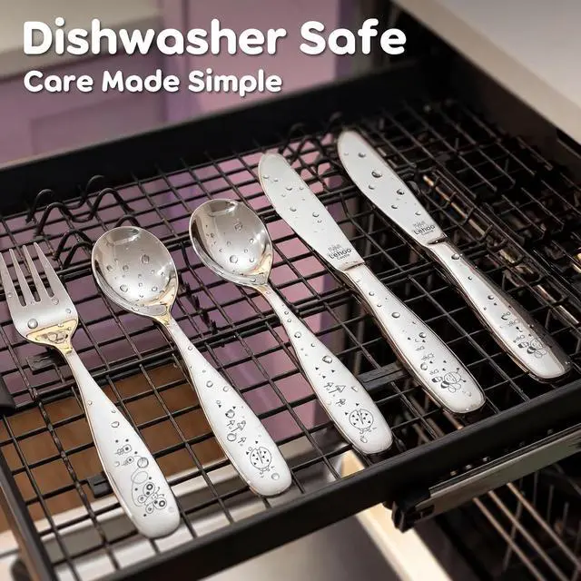 Alt view image 7 of 7 - Lehoo Castle 6-Piece Kids Silverware Set, Stainless Steel Toddler Utensils