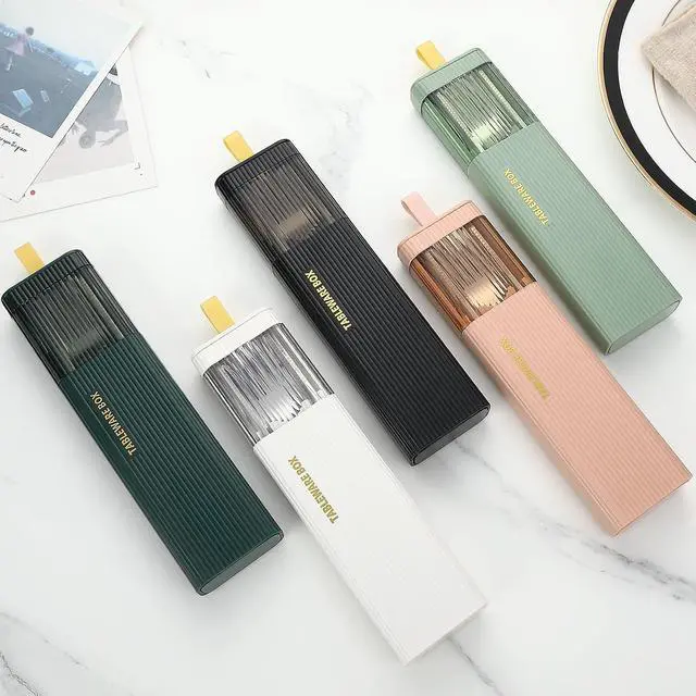 Alt view image 6 of 7 - DEVICO Travel Utensils with Case, 4Pcs Korean Chopsticks Fork and Spoon Set