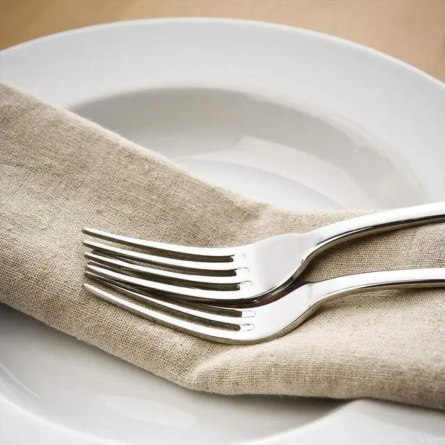 Alt view image 3 of 5 - MIZORLIE 10-Pcs Dinner Forks Set,Food-Grade Stainless -7 Inches Table Forks