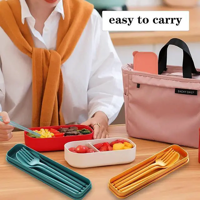Alt view image 6 of 7 - Travel Utensils, Reusable Utensils Set with Case, Camping Plastic Cutlery