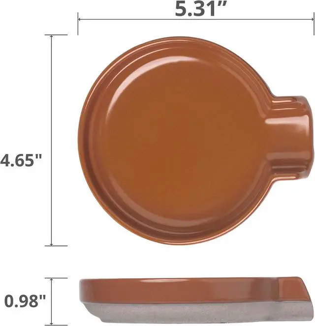 Alt view image 2 of 7 - Oscar Ceramic Spoon Rest Minimalist Drip-Free Heat-Resistant Utensil Holder for Stove, Countertop, or Coffee Bar Glazed Stoneware Kitchen Spoon Tray Dishwasher Safe 5 Colors