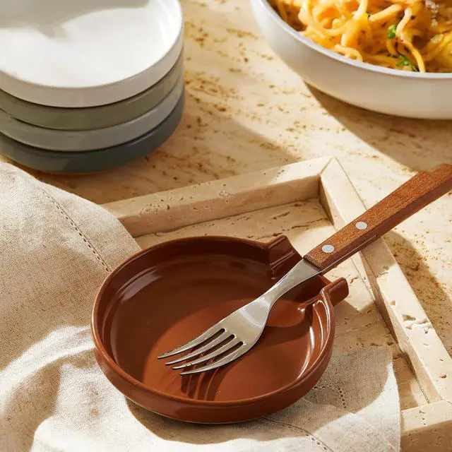 Alt view image 6 of 7 - Oscar Ceramic Spoon Rest Minimalist Drip-Free Heat-Resistant Utensil Holder for Stove, Countertop, or Coffee Bar Glazed Stoneware Kitchen Spoon Tray Dishwasher Safe 5 Colors