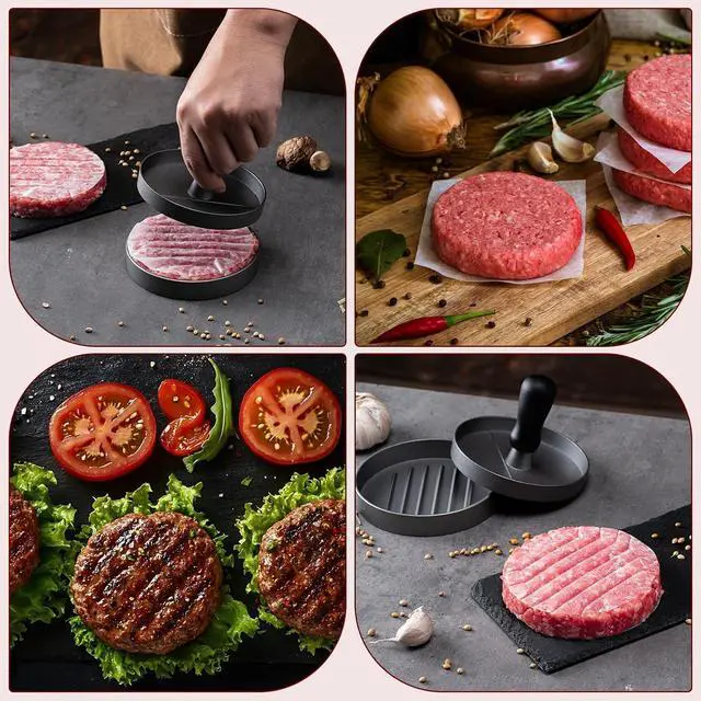Alt view image 6 of 6 - Burger Press 100 Patty Papers Set,4.6 Inch Round SmasherGrill Press