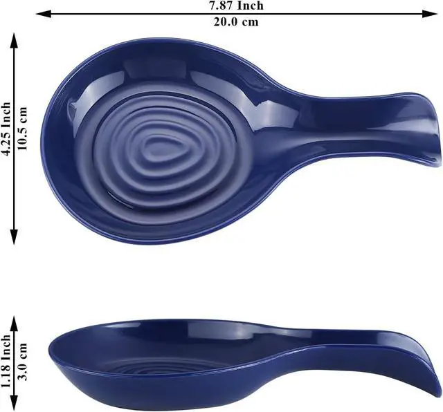 Alt view image 2 of 7 - Kyraton Spoon Rest 2 Pack, Plastic Spoon Holder For Kitchen Counter, Kitchen Utensil Rack For Spoons, Tongs, Spatulas, Spoon Rack For Hob, Dishwasher Safe