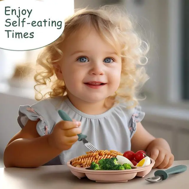 Alt view image 6 of 7 - 6 Pieces Toddler Utensils, Kids Safe Spoons and Forks, Children Silverware Set with Silicone Handle, 18/8 Stainless Steel, Food-grade SiliconeBPA Free - Dishwasher Safe