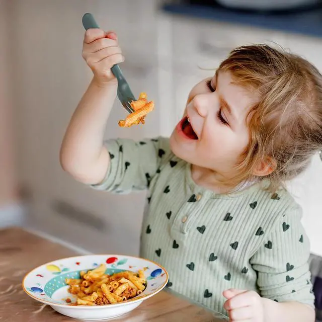 Alt view image 4 of 7 - 12 Pieces Toddler Utensils Set, Plastic Spoons and Forks Set for Kids, Children Safe Flatware, Plastic Reusable Cutlery, BPA Free, Dishwasher Safe