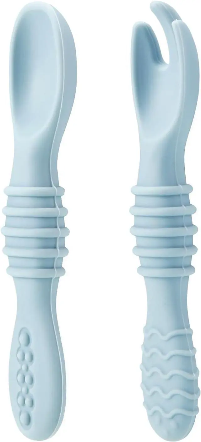 Alt view image 5 of 7 - PandaEar 6 Pack Silicone Baby Spoons & Forks, Toddler Self Feeding Utensils