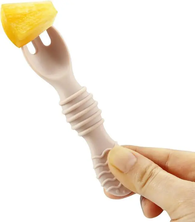 Alt view image 7 of 7 - PandaEar 6 Pack Silicone Baby Spoons & Forks, Toddler Self Feeding Utensils