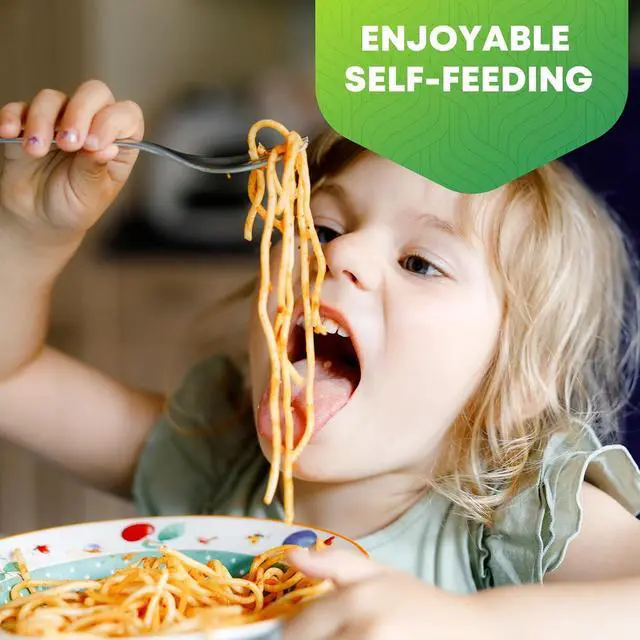 Alt view image 3 of 7 - 8 Pieces Toddler Utensils, Kids Stainless Steel Silverware Set - 4pcs Forks and 4pcs Spoon, Cute Children Flatware Sets with Mirror Polished, Self Feeding Safe, Dishwasher Safe