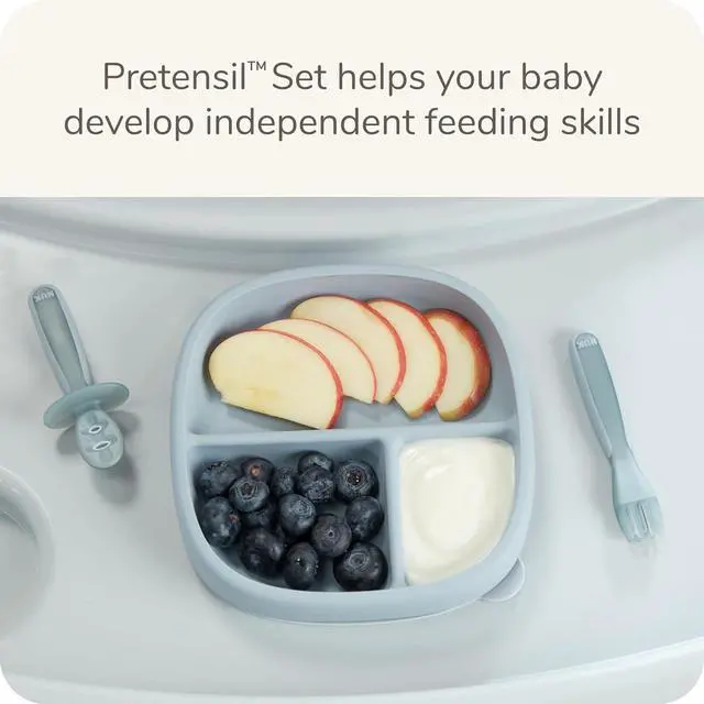 Alt view image 2 of 7 - NUK for Nature Pretensil Dipper Spoon and Fork Set, Easy to Grip for Self-Feeding Development, Mess-Free Feeding, Top Rack Dishwasher-Safe, BPA & Latex-Free