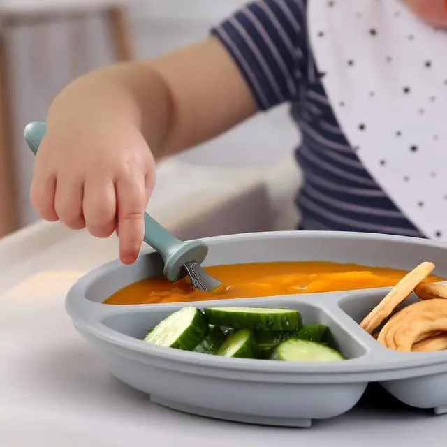 Alt view image 5 of 7 - VITEVER 6 Pieces Toddler Utensils, Kids Silverware Set with Silicone Handle, Children Safe Spoons and Forks, 18/8 Stainless Steel, Food-grade Silicone - Dishwasher Safe