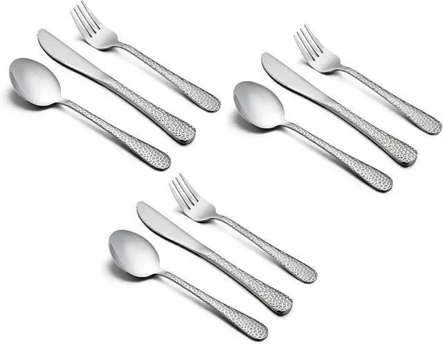 Main image of HaWare Stainless Steel Toddler Kids Silverware Flatware Set, 9-Piece