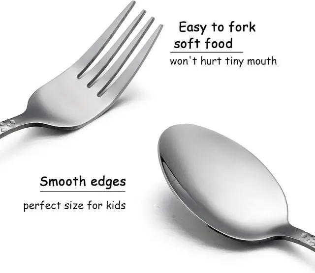 Alt view image 3 of 7 - HaWare Stainless Steel Toddler Kids Silverware Flatware Set, 9-Piece