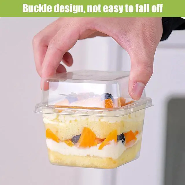 Alt view image 4 of 7 - 25Pcs 8oz Clear Dessert Cup with Lids and Spoons,Plastic Yogurt Parfait Cup