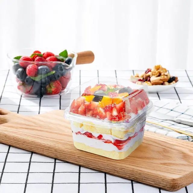 Alt view image 5 of 7 - 25Pcs 8oz Clear Dessert Cup with Lids and Spoons,Plastic Yogurt Parfait Cup