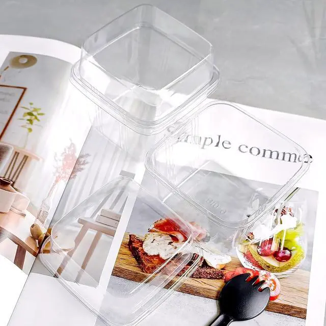 Alt view image 6 of 7 - 25Pcs 8oz Clear Dessert Cup with Lids and Spoons,Plastic Yogurt Parfait Cup