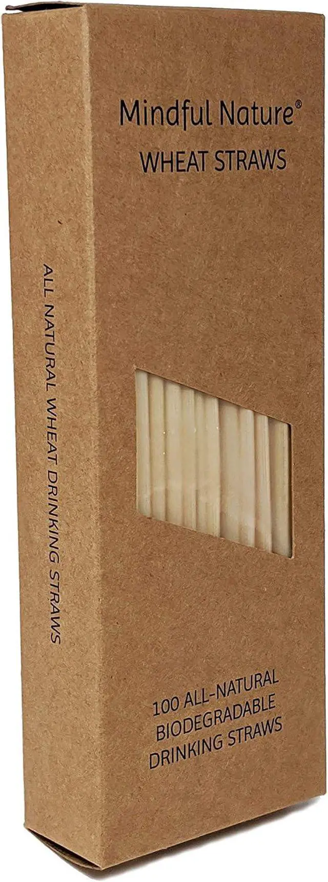Alt view image 5 of 6 - Mindful Nature® Wheat Straws - 100 All-Natural Drinking Straws - Single use, Disposable, Biodegradable, and Compostable