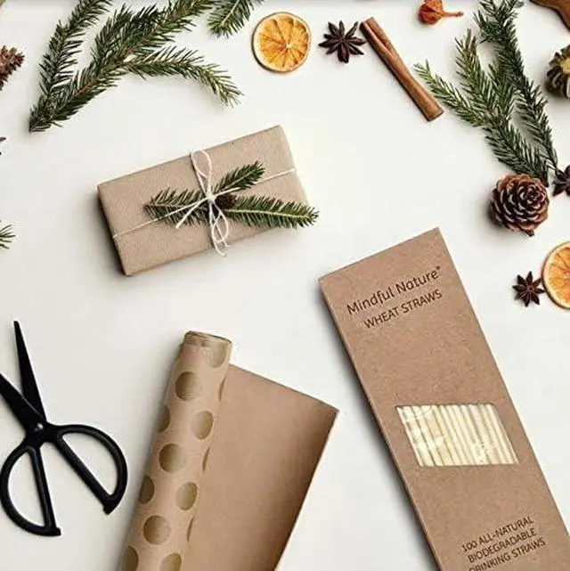 Alt view image 6 of 6 - Mindful Nature® Wheat Straws - 100 All-Natural Drinking Straws - Single use, Disposable, Biodegradable, and Compostable