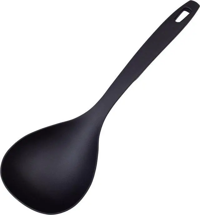 Main image of Cooking Spoon 12.2 Lightweight Nylon Ladle, Non-Slip Grip, BPA-Free, Heat-Resistant 410°F, Nonstick Safe, Made in Japan
