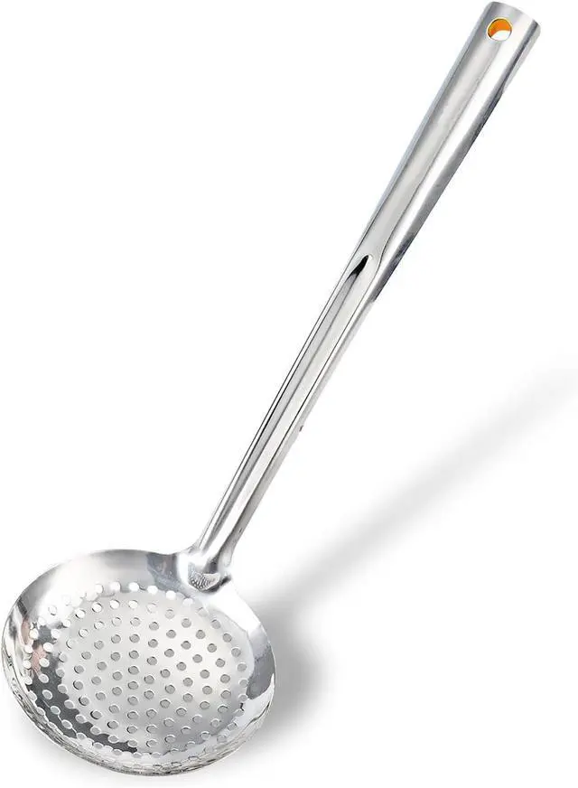 Main image of TENTA KITCHEN Dia 16CM Stainless Steel Skimmer/Slotted Spoon/Strainer Ladle With ABS Plastic Heat Resistant Handle