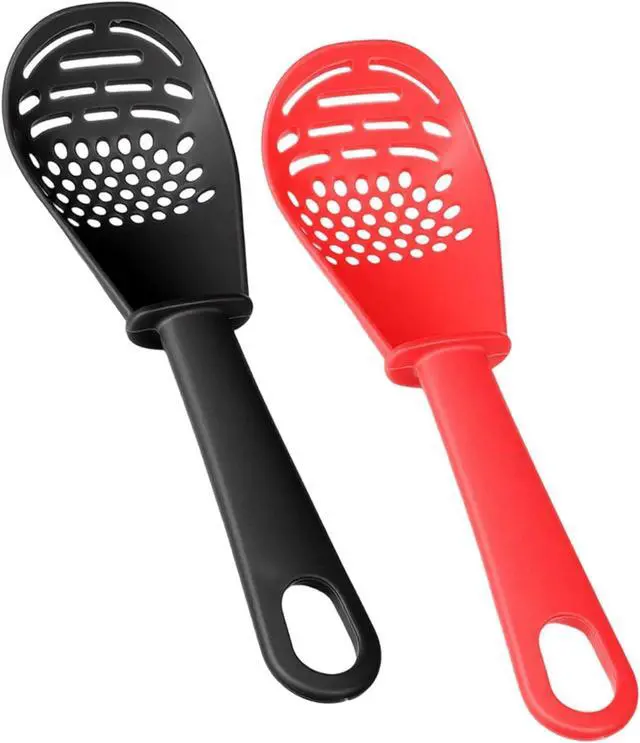 Main image of 2 Pcs 6-in-1 Multifunctional Kitchen Cooking Spoon Heat Resistant Kitchen Utensils Slotted Spoon Tool for Cooking Mashing Draining Grating Separating