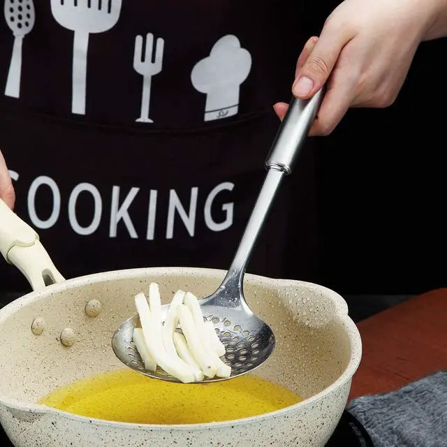 Alt view image 7 of 7 - Berglander Stainless Steel Cooking Skimmer - Slotted Spoon for Straining, Ideal for Kitchen Use