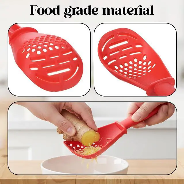 Alt view image 3 of 7 - 2 Pcs 6-in-1 Multifunctional Kitchen Cooking Spoon Heat Resistant Kitchen Utensils Slotted Spoon Tool for Cooking Mashing Draining Grating Separating