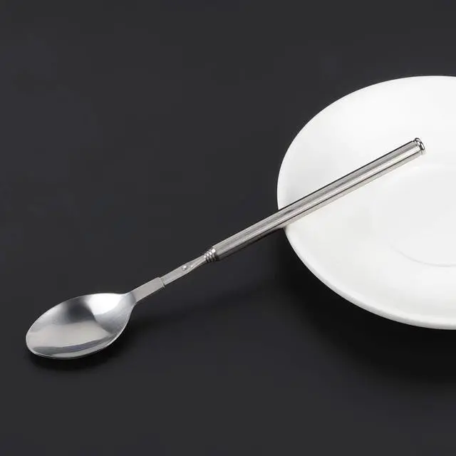 Alt view image 4 of 7 - Joyzan Telescopic Extendable Spoon, Stainless Steel Long Retractable Spoon