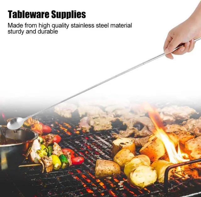Alt view image 6 of 7 - Joyzan Telescopic Extendable Spoon, Stainless Steel Long Retractable Spoon