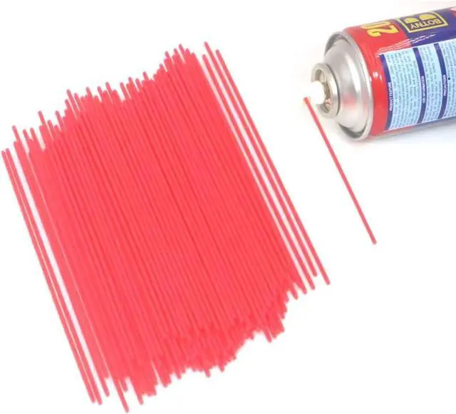 Alt view image 4 of 7 - spray can straws, Replacement Spray Can Extension Straw,Red Plastic Extension Straws,5Inches. (50 Pack)