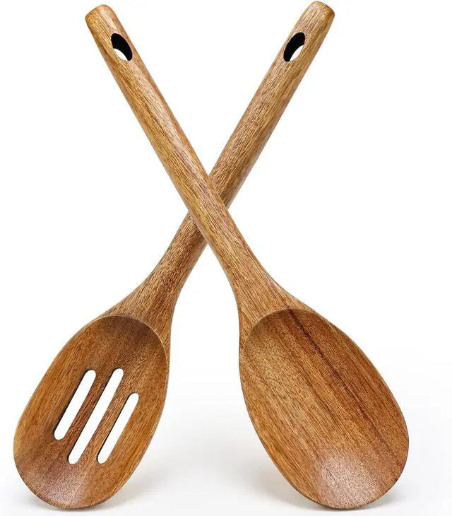 Main image of Wooden Spoon for Cooking Utensil Non Toxic Serving Mixing Slotted Spoon Set