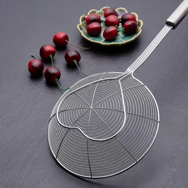Alt view image 3 of 7 - Eisinly Strainer Skimmer Spoon for Cooking Frying Stainless Steel 5.5 Inch