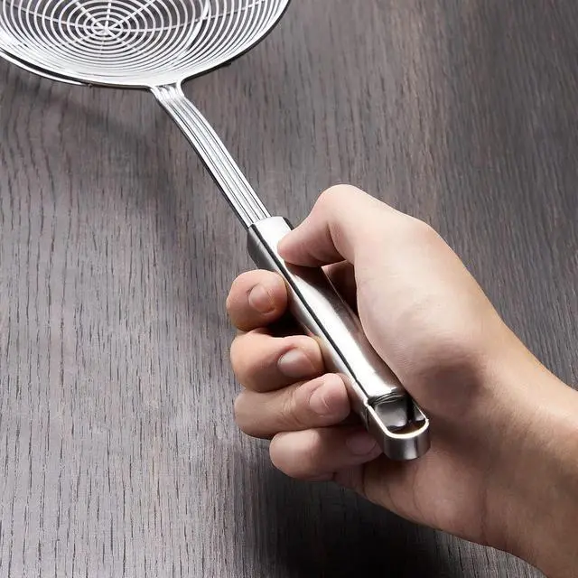 Alt view image 4 of 7 - Eisinly Strainer Skimmer Spoon for Cooking Frying Stainless Steel 5.5 Inch